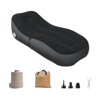 Baiao Auto Inflatable Lounger Air Sofa Portable Auto Inflatable Couch Air Sofa with Built-in Pump Portable Blow Up Sofa Air Chair for Home Outdoor Camping Hiking