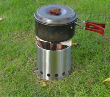 Outdoor Stainless Steel Fire Pit, Lightweight Camping Stove